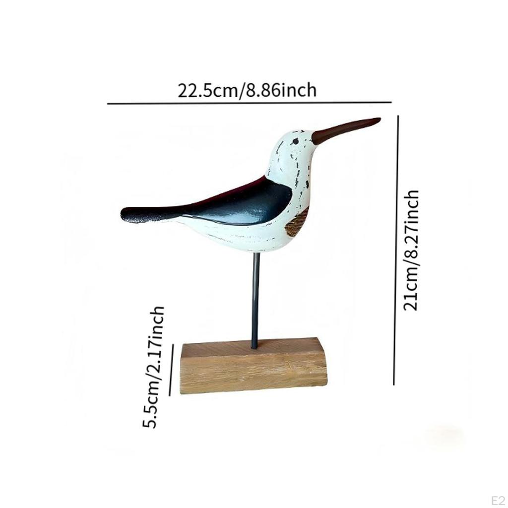 Деревянные Морские Птицы Декор Фигурки Птиц Средиземноморское Дерево Статуэтка Чайки Прибрежная для Балкона Внутри Помещения