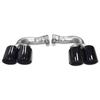 11-23 Porsche Cayenne Улучшенные насадки на глушитель (Quad Exhaust Tips), Трехслойные, Спортивные, Черные