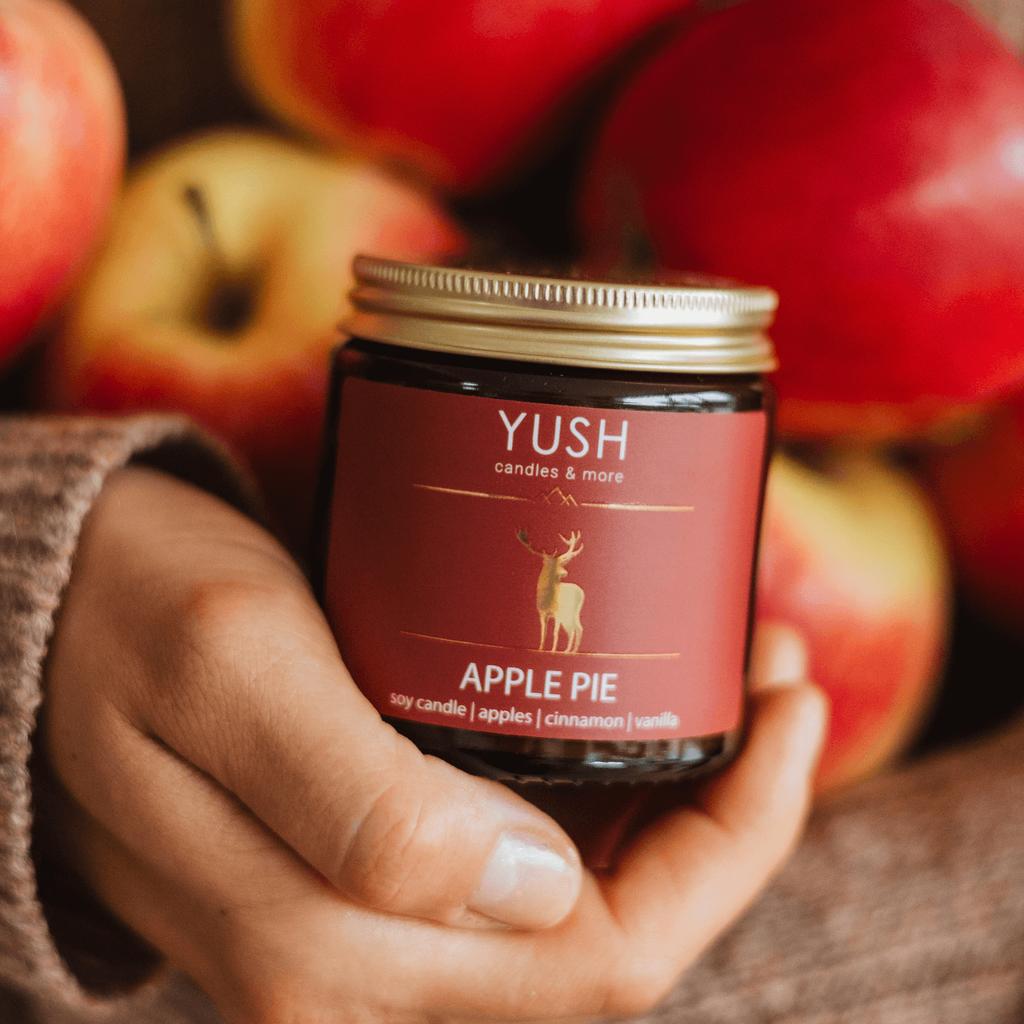 Apple pie - świeca sojowa zapachowa jabłecznik z cynamonem i wanilią yush 120ml