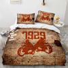 New Classic Motorcycle Bedding Set Single Twin Full Queen King Size Knight Bed Set Adult Kid Bedroom Duvet Cover Sets 3D Print