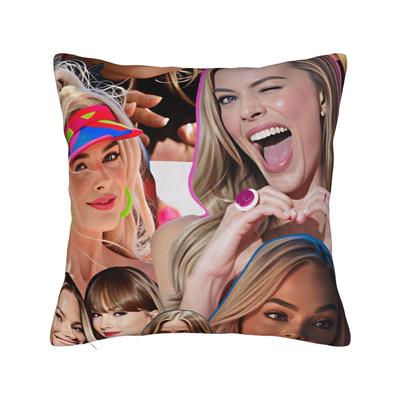 Pillow Case Margot Robbie Collage Custom Pillow Cover For Living Room Bed Chair Funny Pillowcases