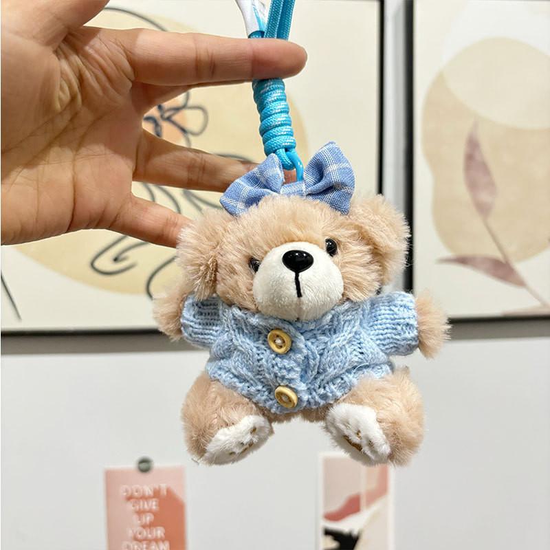 Plush Bear Lovely Keychain Character Doll In Soft Fabric Ideal For Gifting Collectibles And
