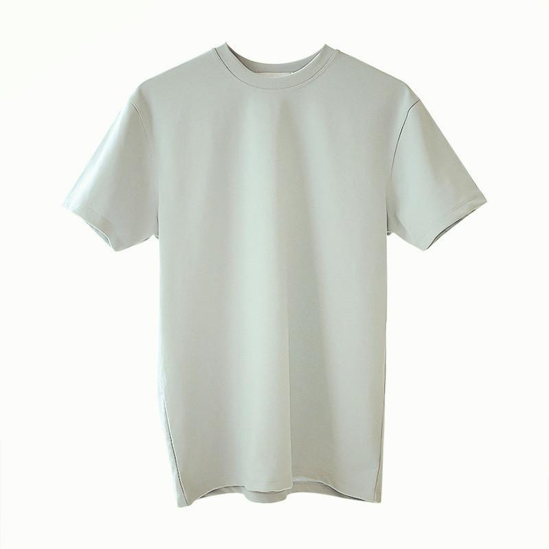Мужская быстросохнущая футболка с коротким рукавом для фитнеса с небольшим вырезом