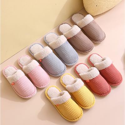 Новые тапочки на платформе для пары, мужские и женские, осенне-зимние, домашние, для дома, плюшевые хлопковые тапочки