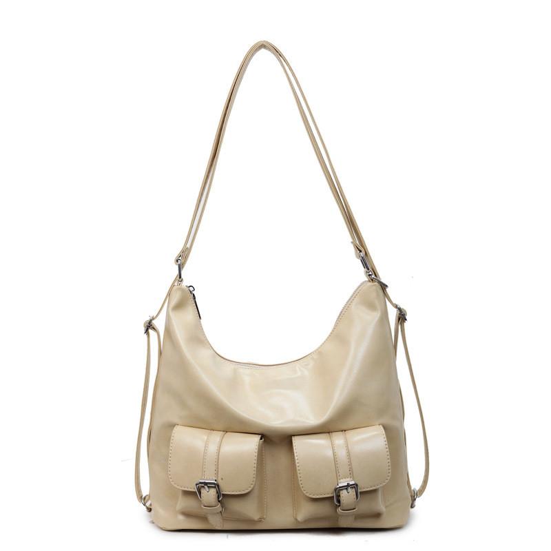 Однотонная карманная многоцветная сумка-тоут, сумка на одно плечо, сумка-подмышка, рюкзак, мода