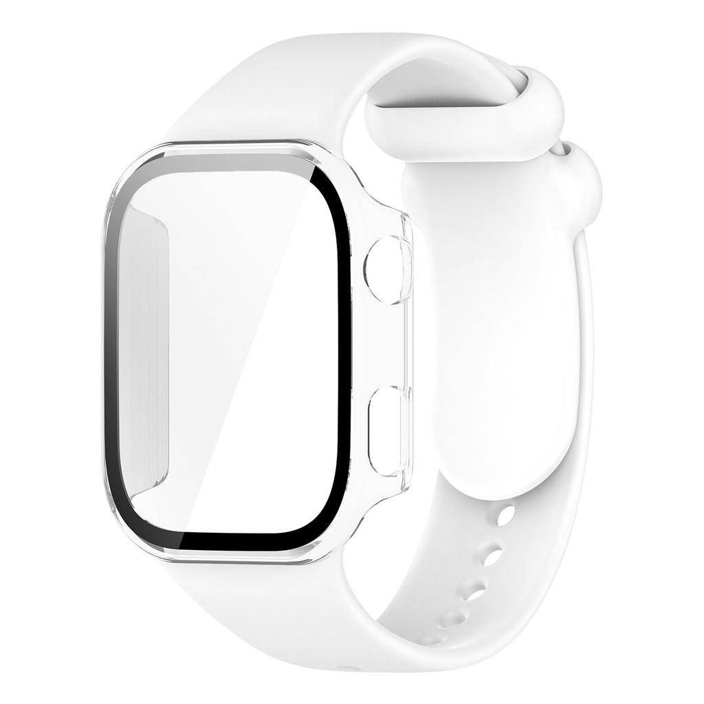 Силиконовый ремешок с чехлом-крышкой из поликарбоната для Redmi Watch 6, спортивный, удобный сменный браслет для Xiaomi Redmi Watch6