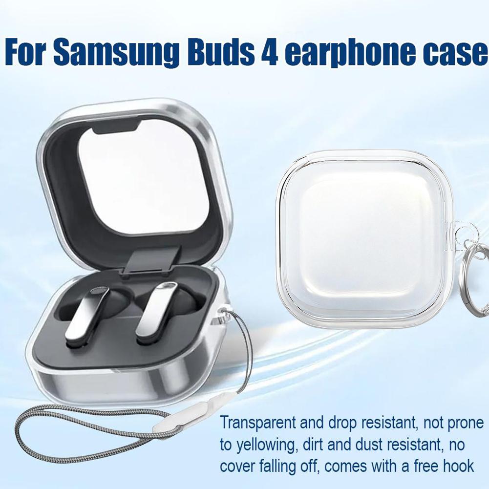 Противоударный чехол для наушников Samsung Buds 4 / 4 Pro Прозрачный ТПУ Защита от царапин Чехол для наушников Простой корпус для наушников