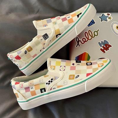 Женская обувь парусиновые туфли для женщин низкие лоферы на плоской подошве удобные и элегантные новое поступление 2024 года в дизайнерском весенне-осеннем хлопке