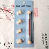 Puntos Nail Art Портативная моющаяся губка с двойной головкой, ручка для рисования, инструмент для нанесения точек
