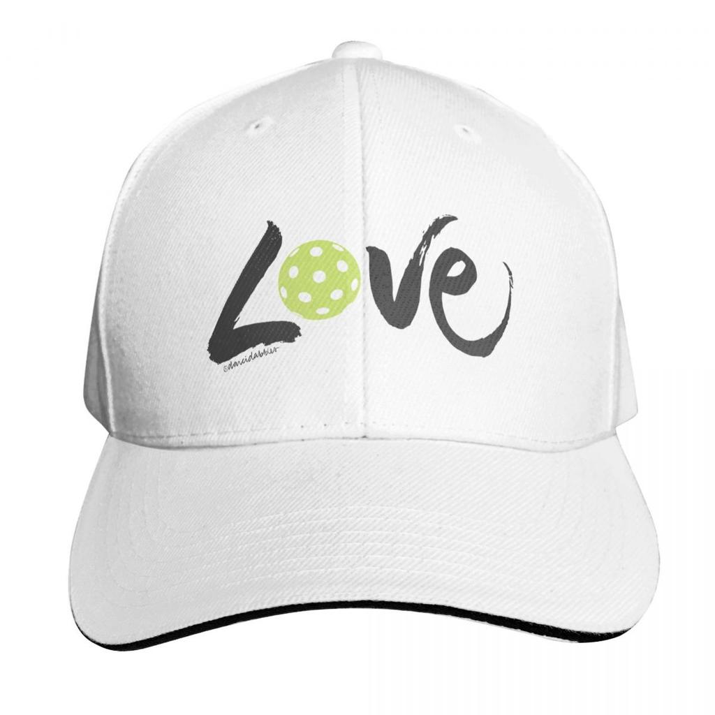 Pickleball Love (black) Baseball Cap Hat Beach fishing hat Snapback Cap sailor cap for Unisex Womens Beach Unisexs
