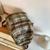 Осенний и зимний шерстяной клетчатый школьный рюкзак для студенток