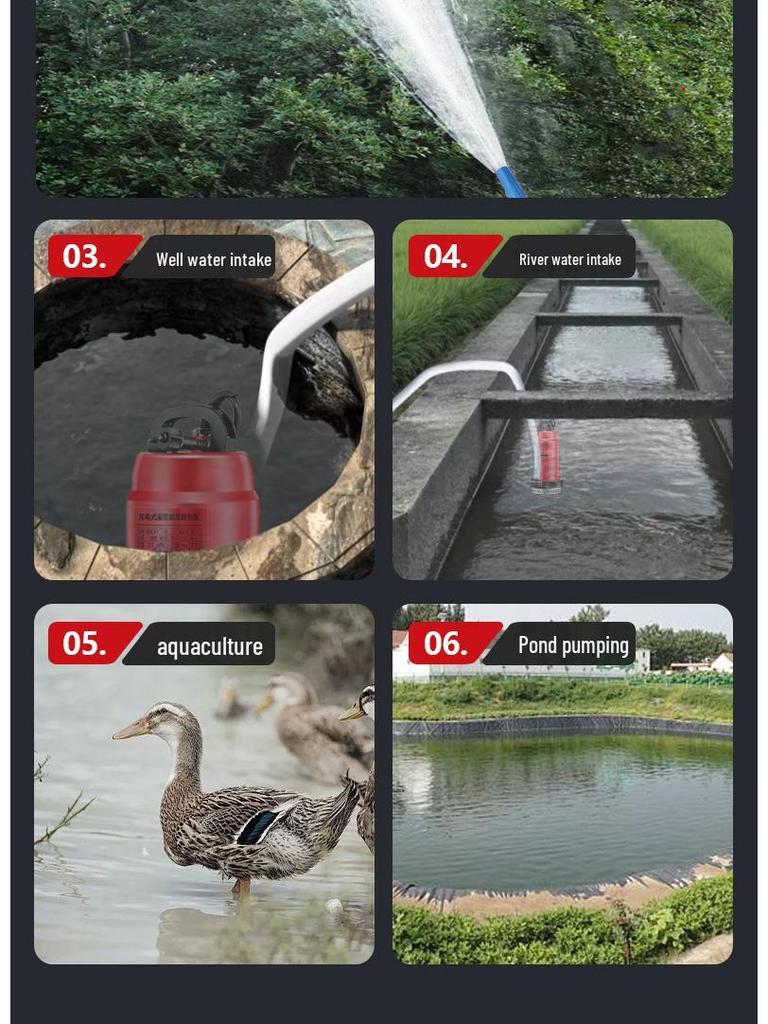 Rechargeable Wireless Remote Control Submersible Water Pump for Agricultural Irrigation