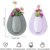 Self Adhesion Silicone Vase Stick on The Wall Flower Container Creative Flower Pot  Offices