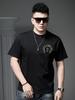 European-Style Round-Neck Short-Sleeve T-Shirt for Men, Summer 2026 New Trendy Brand with Heavy Embroidery, Casual Half-Sleeve Top
