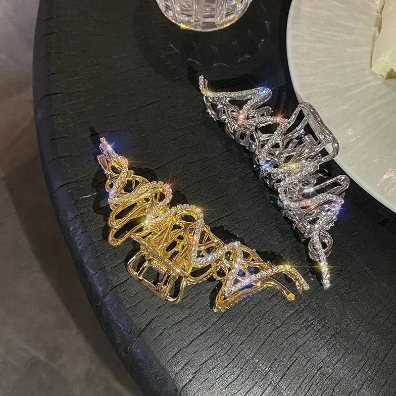Блестящие стразы Летняя мода Металлическая заколка-краб Девушка Блестящие хрустальные аксессуары для волос Нежный темперамент Леди Креативные подарки Декор