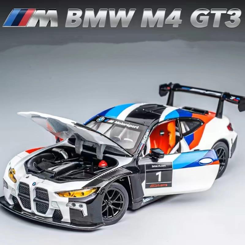 1:32 BMW 3.0 CSL GT3  Alloy Racing Car Model Diecast Metal Toy Car Vehicle Model High Simulation Sound Light Collection Kid Gift