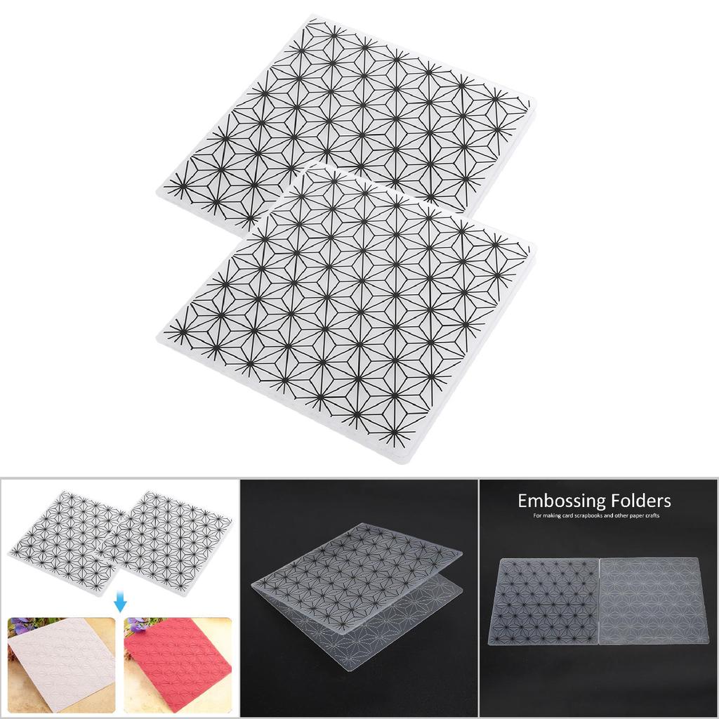 2pcs Embossing Folders Concave Convex Scrapbooking Template for Handcraft Photo Album Decoration Card DIY