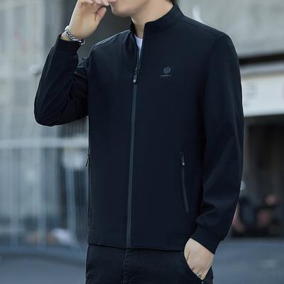 Популярная весенняя куртка мужская деловая повседневная однотонная стойка-куртка мужская куртка