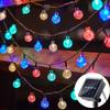 1 Pack 22M 200LED Crystal Globe Solar String Lights, Waterproof Solar Outdoor Lights, Garden Tree Patio Party Christmas Deco