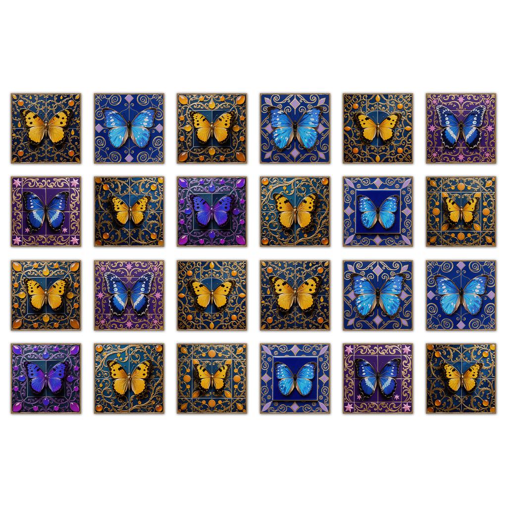 24 шт. Наклейка на стену в европейском стиле под плитку, самоклеящаяся, для кухни, ванной комнаты, декоративные наклейки на плитку, глянцевые хрустальные наклейки на стену