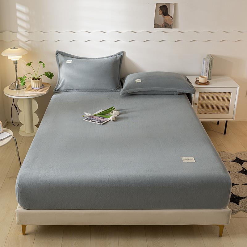 Осенне-зимняя теплая простыня на резинке из фланели, мягкая и удобная, простыни для двуспальной кровати, утолщенный коралловый флис, чехол для матраса, плюшевая простыня