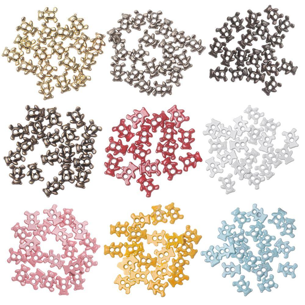 Craft Bear Pattern Decoration DIY Doll Clothes Mini Buttons Clothing Sewing Buckle Metal Buckles