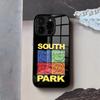 S-South Милый P-Парк Чехол для Телефона Для IPhone 17 Air 16 E Pro Max 15 14 13 Mini 12 Pro 11 Max Plus Черная Стеклянная Крышка