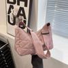 Rhomboid Space Cotton Shoulder Bag Winter Down Dumpling Bag Fashion Padded Crossbody Bag Luxury Lady Portable Tote