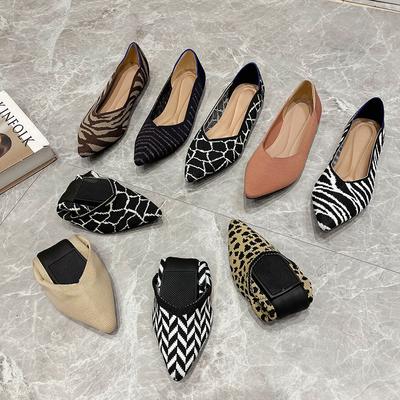 Одинарная обувь женская вязаная тканая обувь летящая вязка повседневная с мелким вырезом супермягкая обувь-яичный рулет