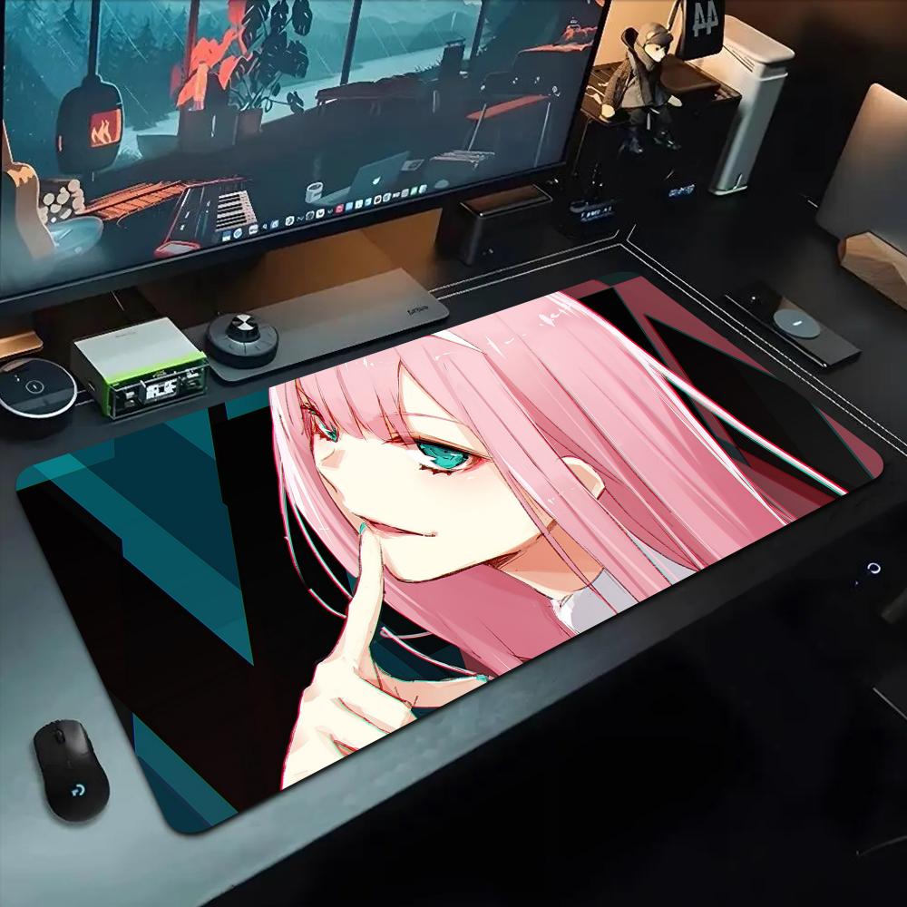Zero Two Игровой коврик для мыши 500x1000 мм Большой коврик для мыши для геймера XL Резиновый Коврик для клавиатуры Отаку Настольный коврик для ноутбука