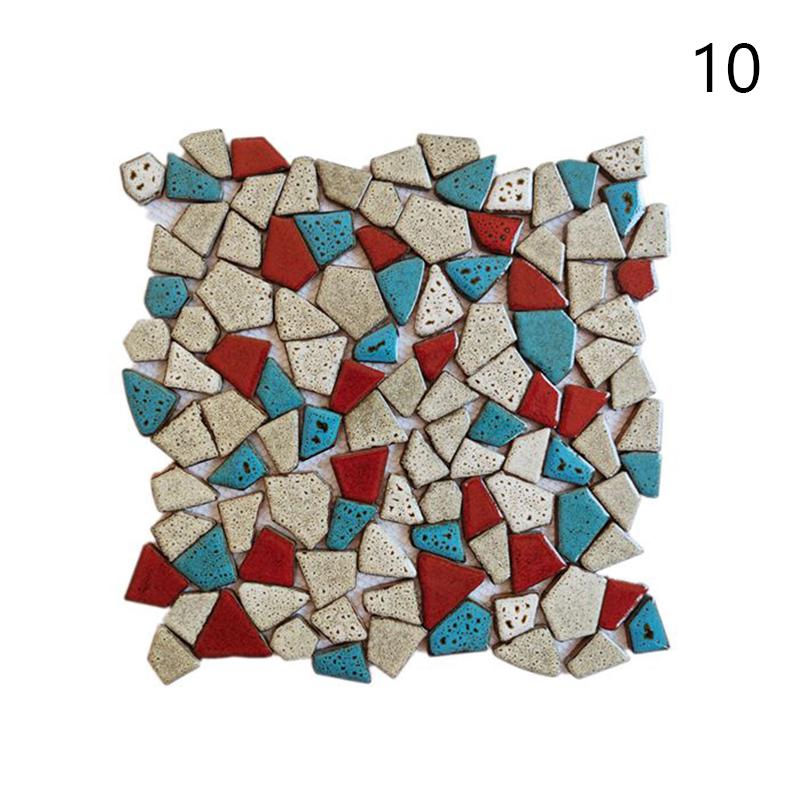 30x30 см Цветная Керамическая Мозаика из Гальки Плитка для Бассейна с Горячими Источниками, Плитка для Рыбьего Пруда, Фрагменты для Туалета, Нескользящий Лист Плитки, Декор для Пола и Стен, Сделай Сам