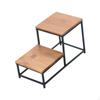 Wooden Display Rack Storage Shelf Lightweight Stand 2 Tier Organizer Tea Set
