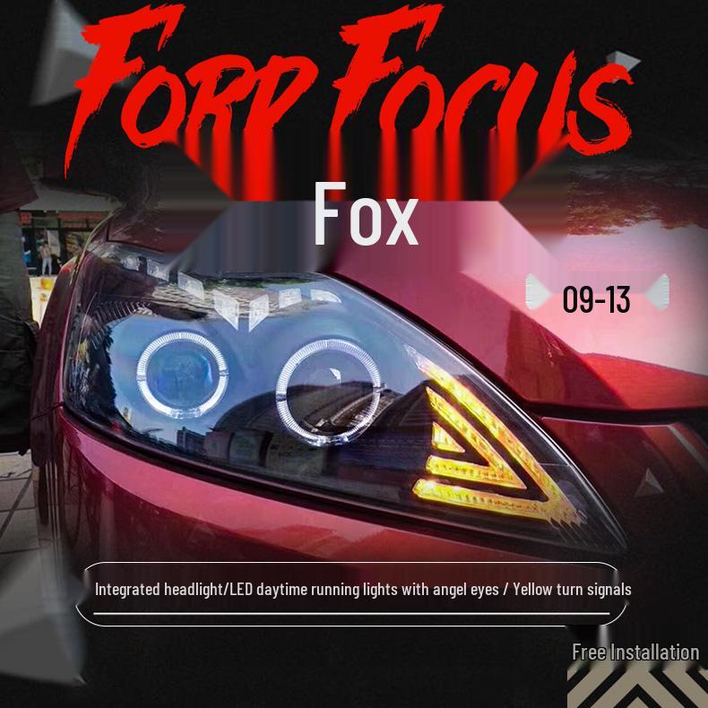 09-13 Классический Форд Светодиодные Ангельские Глаза Светодиодная Фара в Сборе с Дневными Ходовыми Ксеноновыми Лампами