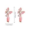 Light Luxury Butterfly Earrings Oil Drop Sweet Stud Earrings Elegant Vintage Earrings Women  Party