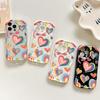 Для OPPO A38 A18 A60 A58 A57s A96 Reno12 13 Realme C31 C30 Vivo V30 Y27s Y28 Y36 Y76 красочный Love Heart Soft Wave Ege ударопрочный чехол