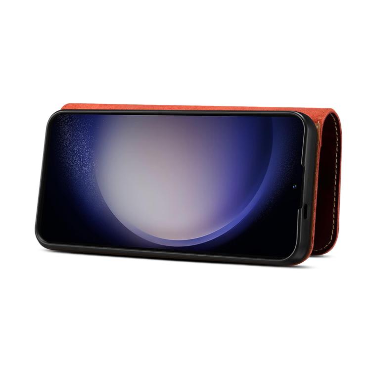 Oil Wax Cowhide Magnetic Button Genuine Leather Case For Samsung Galaxy S26 Ultra 5G, Retro Wallet Card Slot Stand Protective Phone Cover