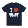 Футболка I Love Chief Keef унисекс, повседневная футболка с коротким рукавом, винтажная готическая футболка большого размера из хлопка, хип-хоп, уличная одежда, унисекс, топ