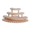 Wood Display Stand Jewelry Rack 3 Tiered Desktop Decoration Easy Access Showcase Fixture Figures