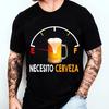 Fashion Casual T-Shirt NECESITO CERVEZA Printed Mens T-Shirt Fashion T-Shirt Summer Beer T-Shirt Fashion Casual Top