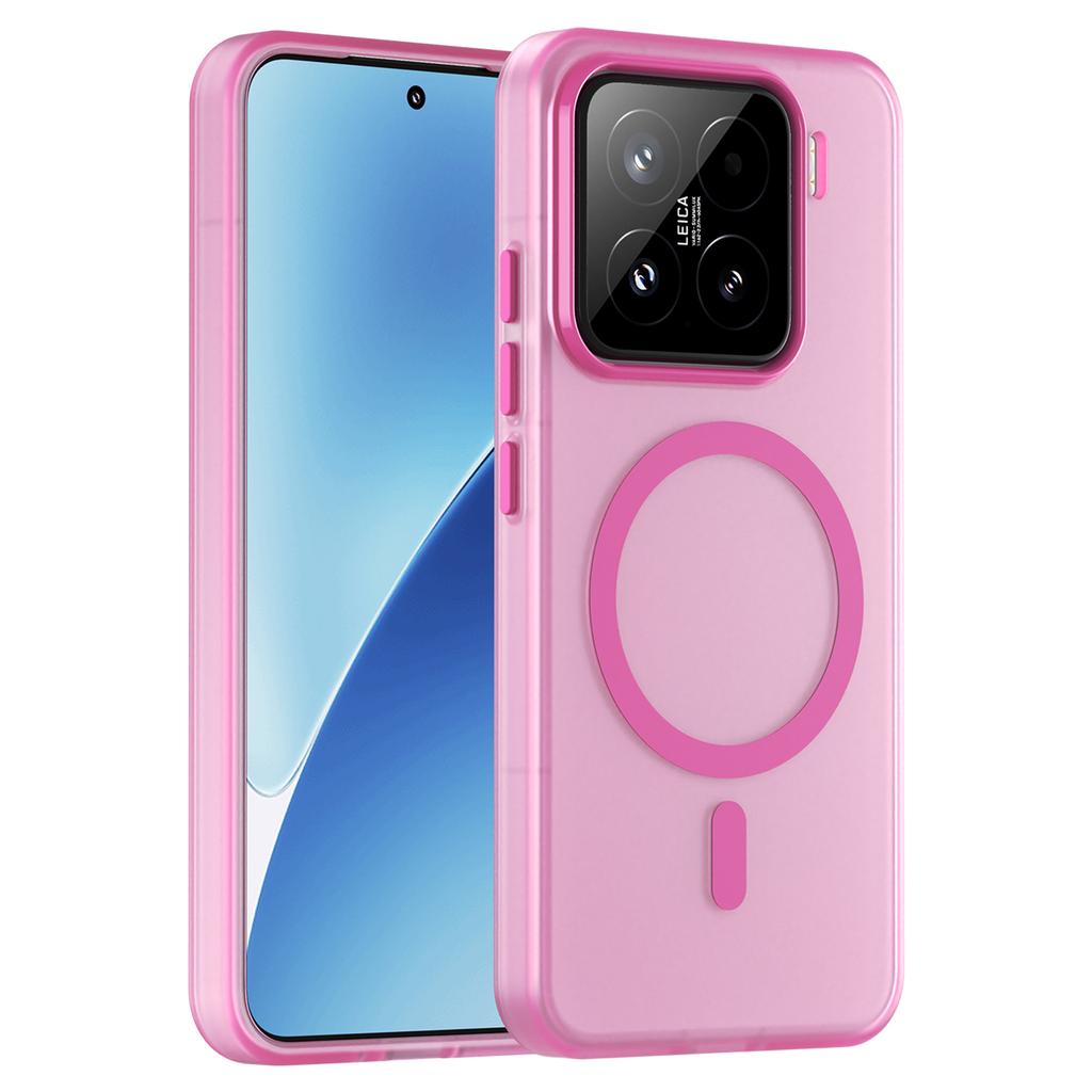 Для Xiaomi 15 Чехол Совместимый с MagSafe ТПУ+ПК Тонкий Матовый Полупрозрачный Чехол для Телефона