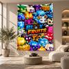 Декоративный Гобелен, Настенное Искусство с Принтом Blox Fruits, Легкое Настенное Украшение для Фона Спальни