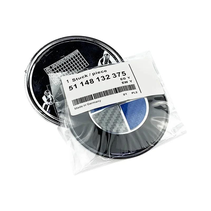 For BMW Hot 2025 45/74/82mm Car Front Hood Emblem for E30 E38 E39 E46 E60 E61 X1 X3 X4 X5 X6 E70 X5 Rear Trunk Badge Steering Wh