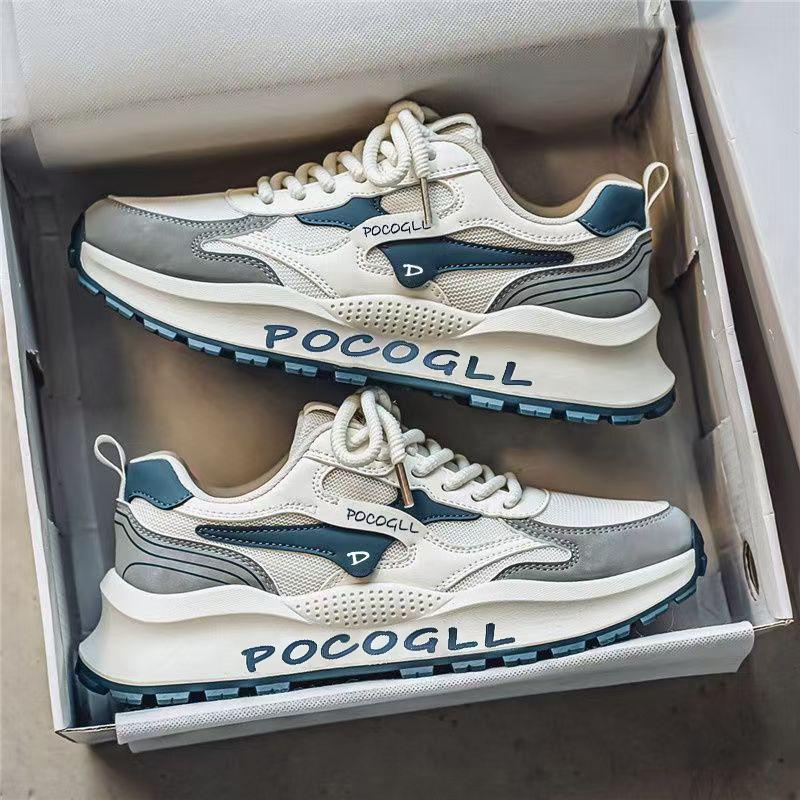 Men's Breathable Spor Casual oes Summer 2025 Faionable Retro Hong Kong Sle Increased Height Net Face oes for Men