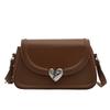 Casual, Fresh and Beautiful New Fashion Love Lock Single Shoulder Underarm Small Square Bag Woman