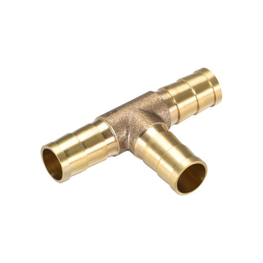1/4" 5/16" 3/8" 1/2" 5/8" 3 Ways Brass Barb Hose Barbed Tee Connector Fitting Air Gas Water Fuel