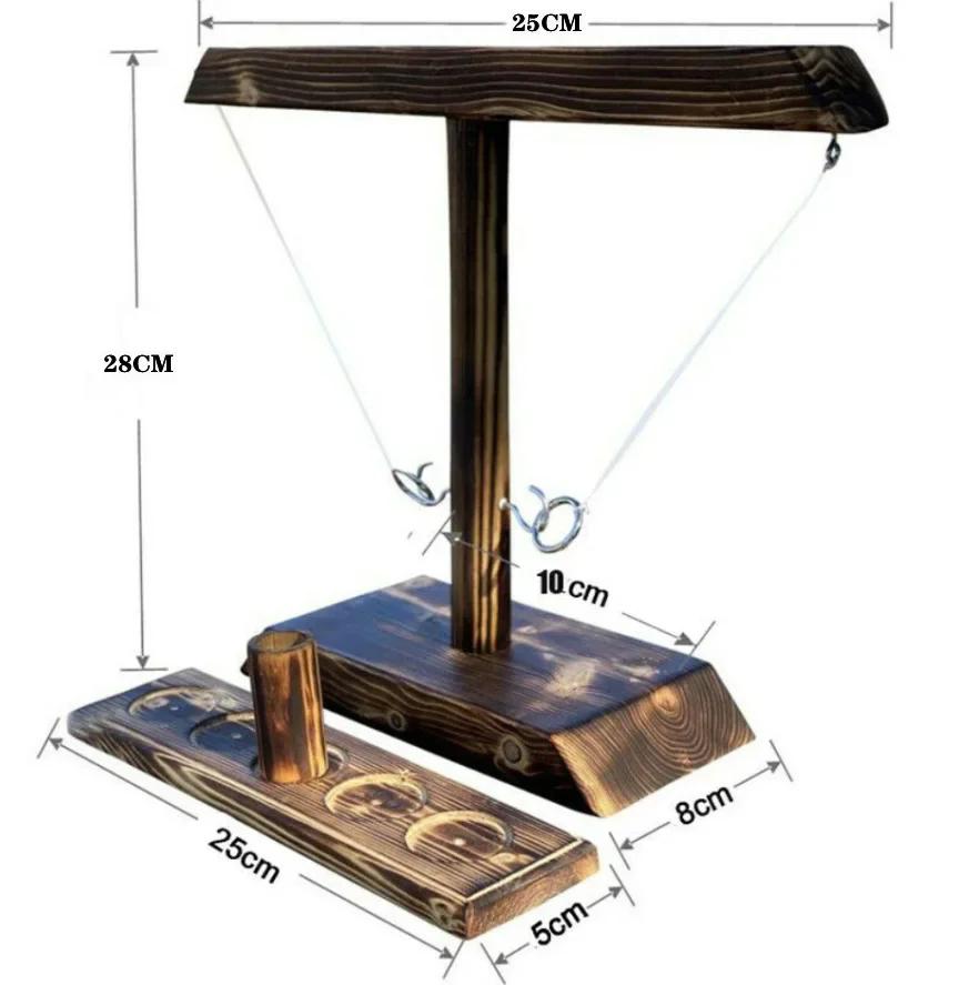 Ring Toss Games ideal for Children Adults Home Party Drinking Games Fast-paced Handheld Wooden Board Games S Ladder Bundle Outdoor Bars