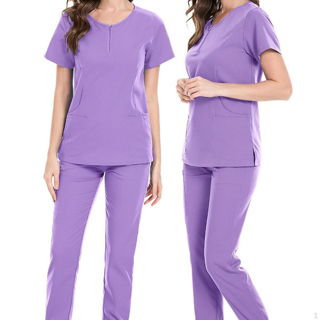 Медицинская форма Пилинг Комплект Медсестра Топ и Брюки Женские Рабочие Костюмы для Спа