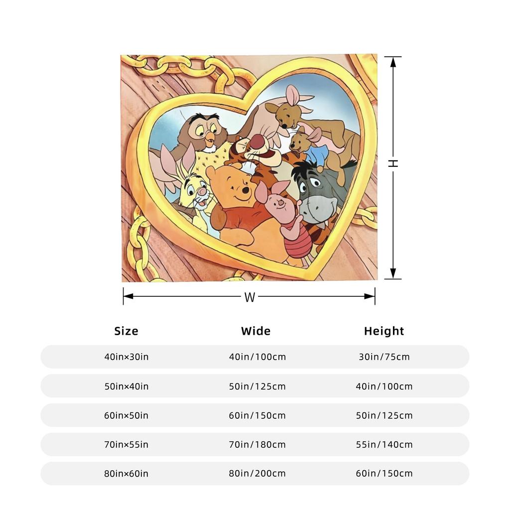 Tigger Blanket Fleece Winnie The Pooh Ultra-Soft Throw Blanket for Bedroom Sofa Bedspread