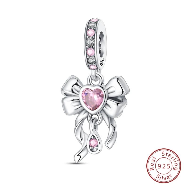 100% Copper Fashion Pink Princess Skirt Bag Lipstick Charms Beads Fit Original Bracelets Diy Jewelry Gifts