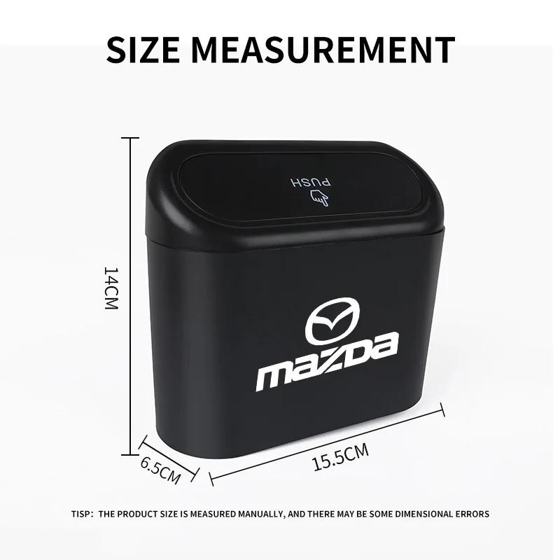 Car Goods Storage Case Trash Bin Push Can Tray Dustbin Garbage Box for Mazda 3 Axela 6 Atenza CX-5 2 Demio CX-3 CX-30 MX5 CX30